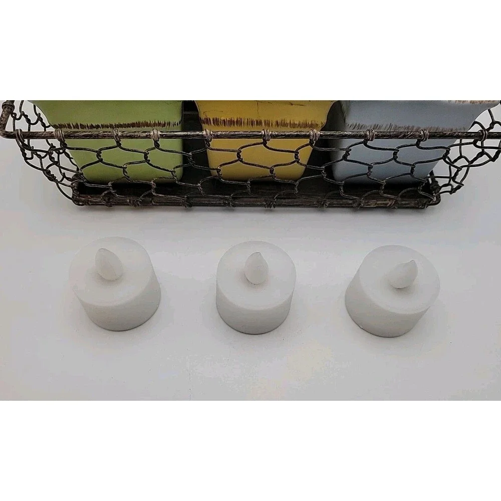 Partylite Vtg Votive Holder Set ~ Pastel Ceramics For Candles Or Use As Planters - Picture 4 of 11